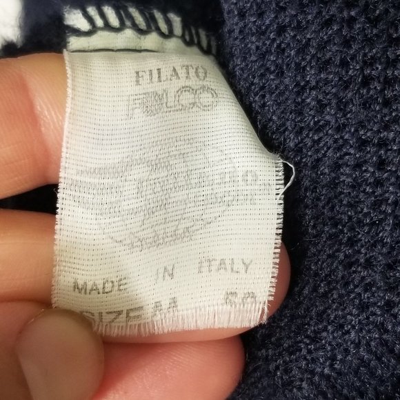 Vintage Giuliano Tricot Navy Grandpa Wool Blend Knit Cozy Cardigan Made In Italy - Picture 3 of 10